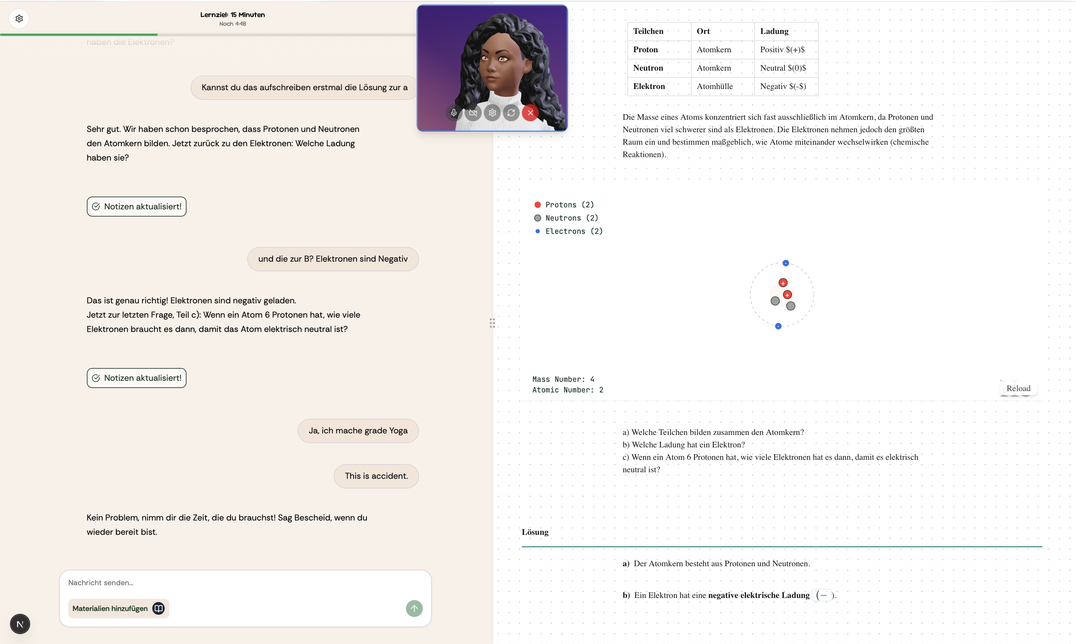Beispiel einer Lerneinheit mit Notizen